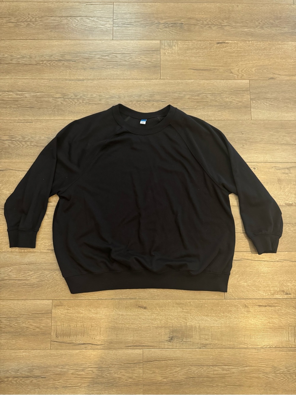 Old Navy Black Crewneck Sweatshirt - Men's Classic Pullover